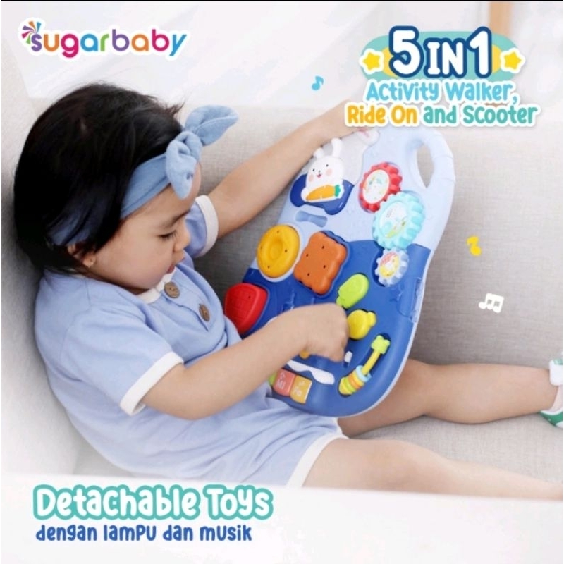 Sugar Baby 5in1 Activity Walker, Ride On and Scooter