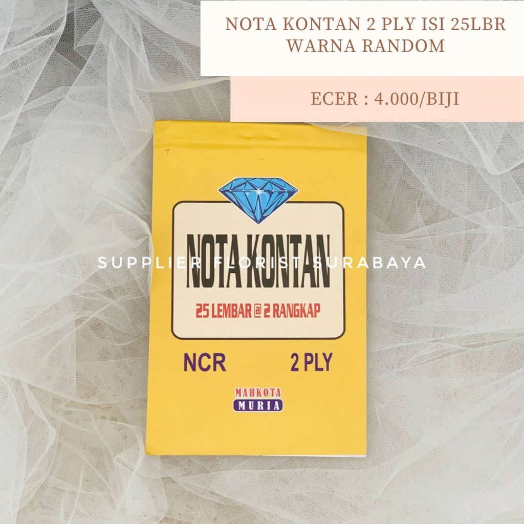 NOTA KONTAN 2 PLY ISI 25 LEMBAR UKURAN SEDANG WARNA DIKIRIM RANDOM