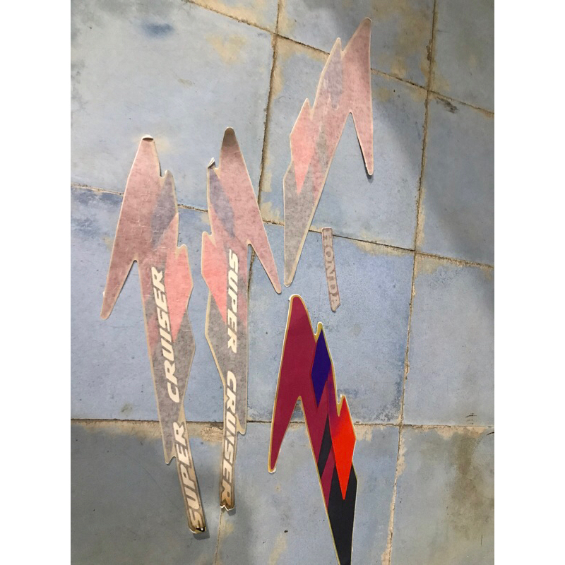 striping stiker honda tiger tahun 1997 original