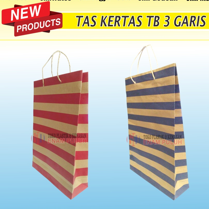 

Tas Kertas TB 3 Garis isi 20 paper bag