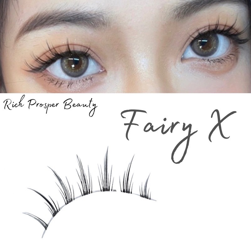 PILIH VARIASI FAIRY - Air False Eyelashes Comic Eye Japanese Fake Eye Lashes Extension Clear Band Natural Nude Makeup Little Devil koo