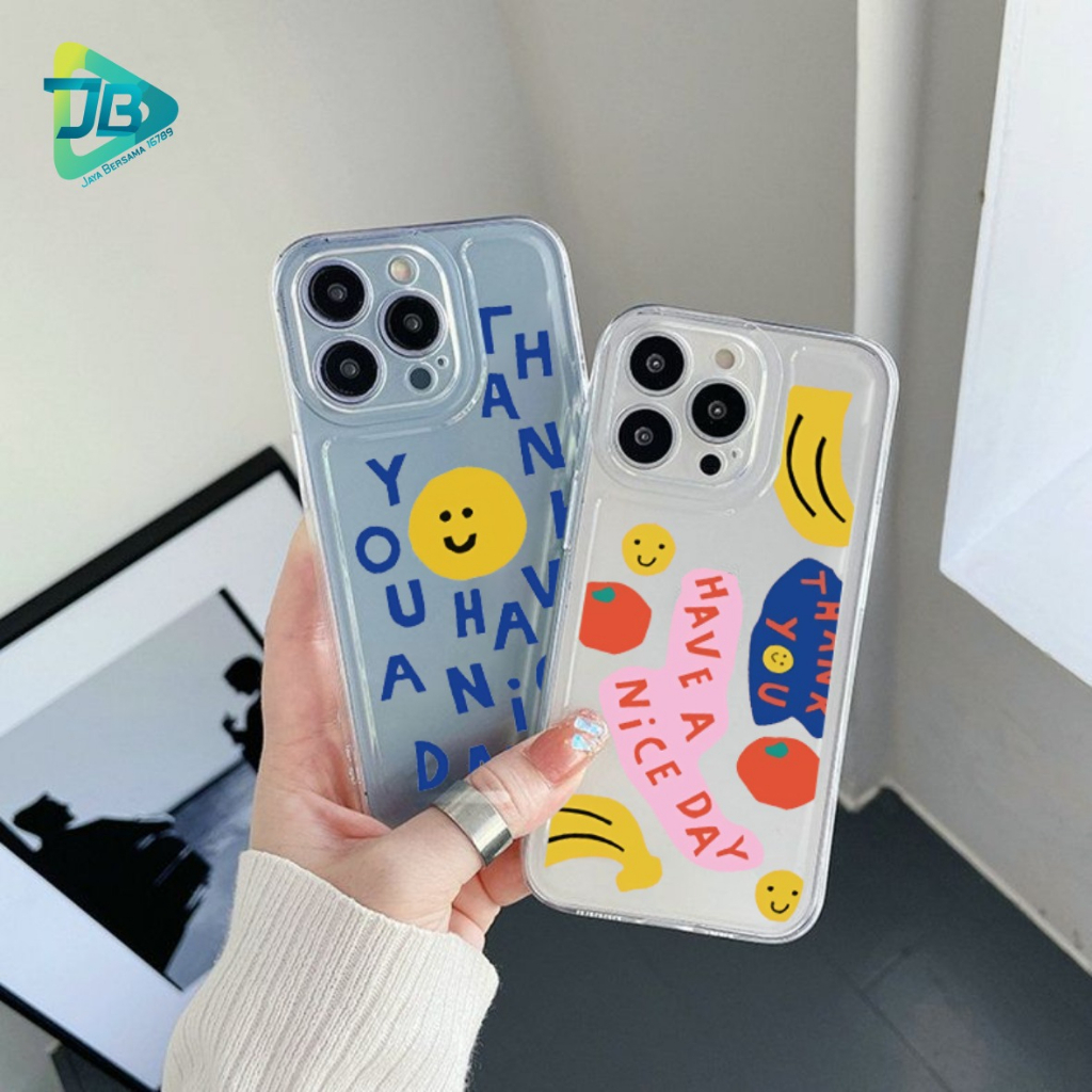 CUSTOM CASE SOFTCASE SILIKON CLEAR BENING THANK YOU CUSTOM CASE VIVO Y12 Y15 Y17 Y16 Y12S Y20 Y21S Y91 Y93 Y95 Y91C Y1S Y22 Y35 V25 V25E JB6625