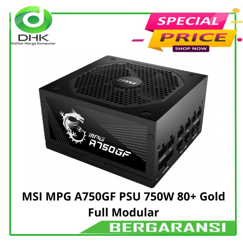 MSI MPG A750GF PSU 750W 80+ Gold Full Modular