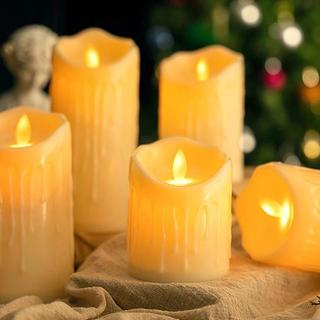 POM Lilin LED Goyang Kecil Besar Lampu Elektrik Cahaya Sinar Terang - LED Kecil