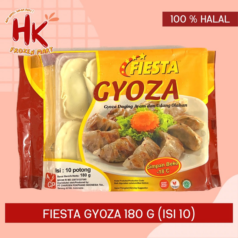 

Fiesta Gyoza isi ayam dan udang 10pcs | dumpling pangsit 180 gr | HK FROZEN MART