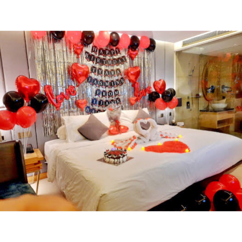 Paket dekor barang dekorasi surprise party kamar hotel di jakarta bogor tangerang depok bekasi birth