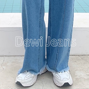 BISA COD J28 Celana Panjang HW Kulot Jeans Boyfriend Jeans Korea Jeans Lurus Celana  Mengepel celana Jeans Impor