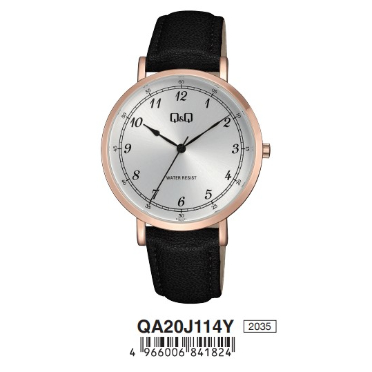 Jam Tangan Wanita Stylist Casual Kulit Leather Analog Original Q&amp;Q QnQ QQ QA20 QA20J Series