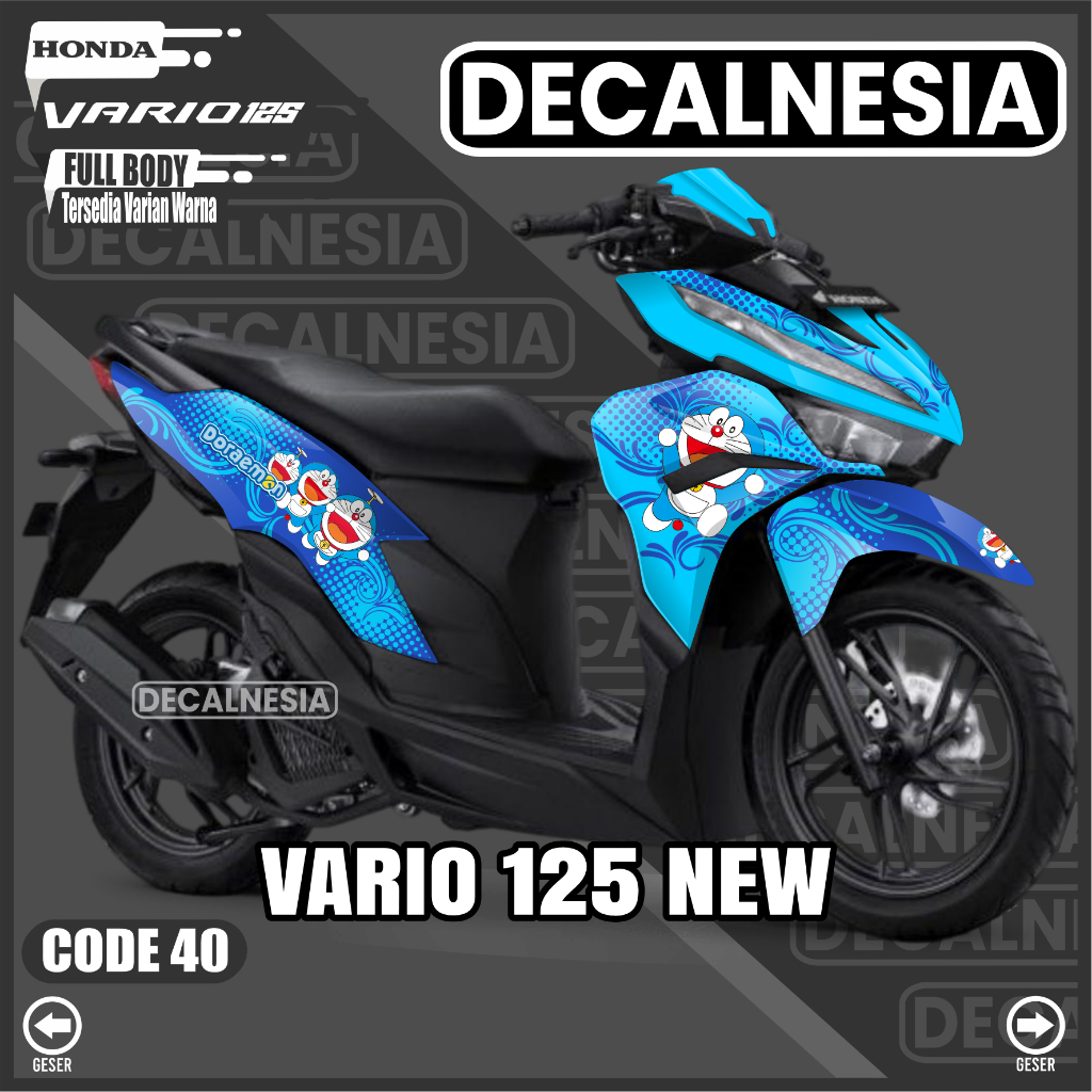 Stiker Decal Vario 125 New 2022 2023 Full Body Sticker Doraemon CBS ISS SP Motor Honda Variasi Modif