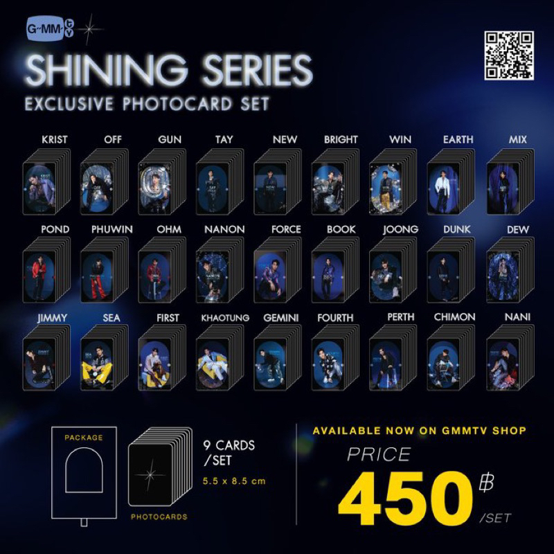 [CEK DESKRIPSI PRODUK & FOTO TERAKHIR] GMMTV SHINING SERIES EXCLUSIVE PHOTOCARD SET Krist Off Gun Ta