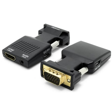 Converter VGA TO HDMI Adapter Konektor with Power STB High Quality