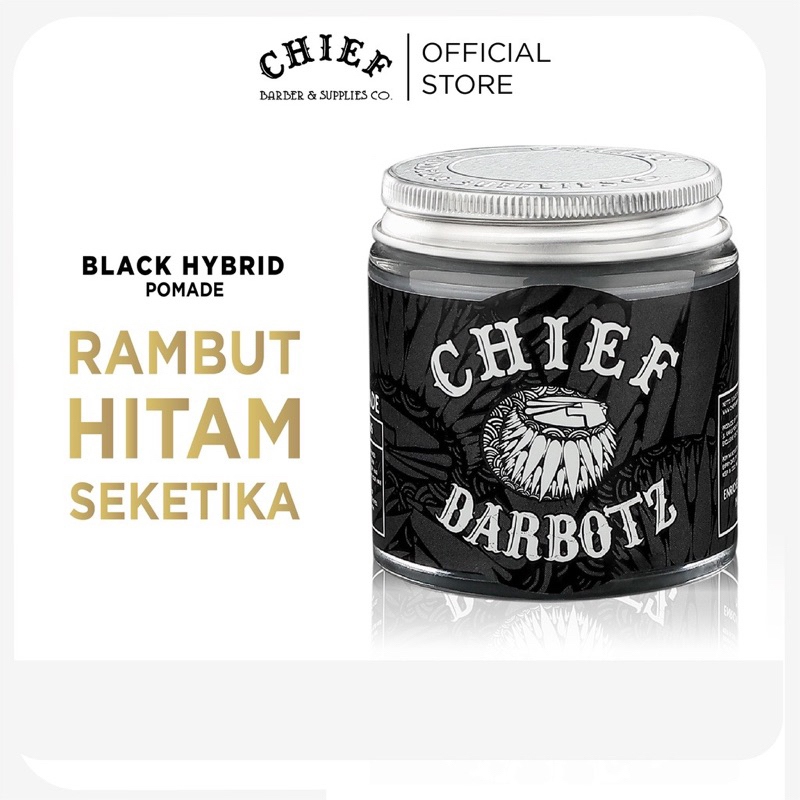 CHIEF x DARBOTZ BLACK HYBRID POMADE PENGHITAM RAMBUT 3.18 OZ FREE SISIR STICKER