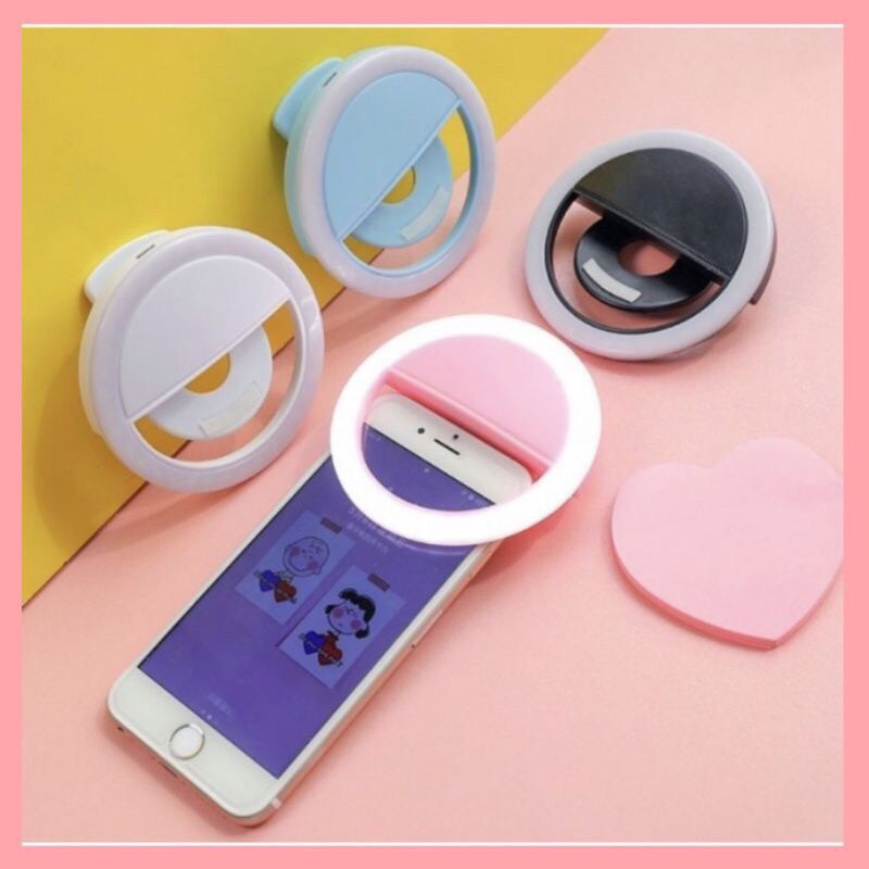 Lampu Bulat Ring Light Led Mini Selfie Untuk Camera HP Flash Charm