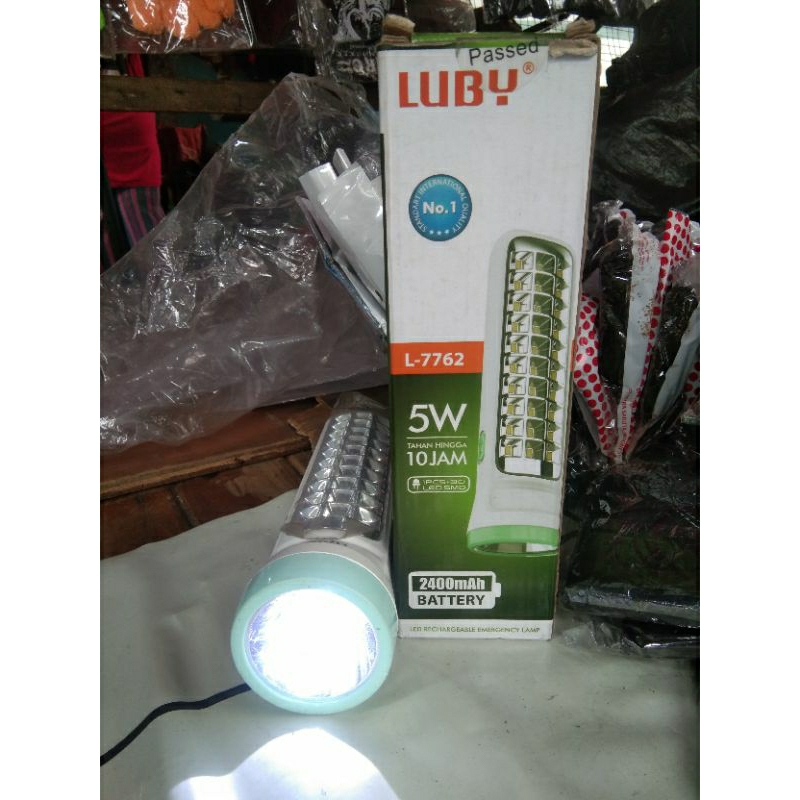 Luby senter+lampu darurat LED 5watt L-7762