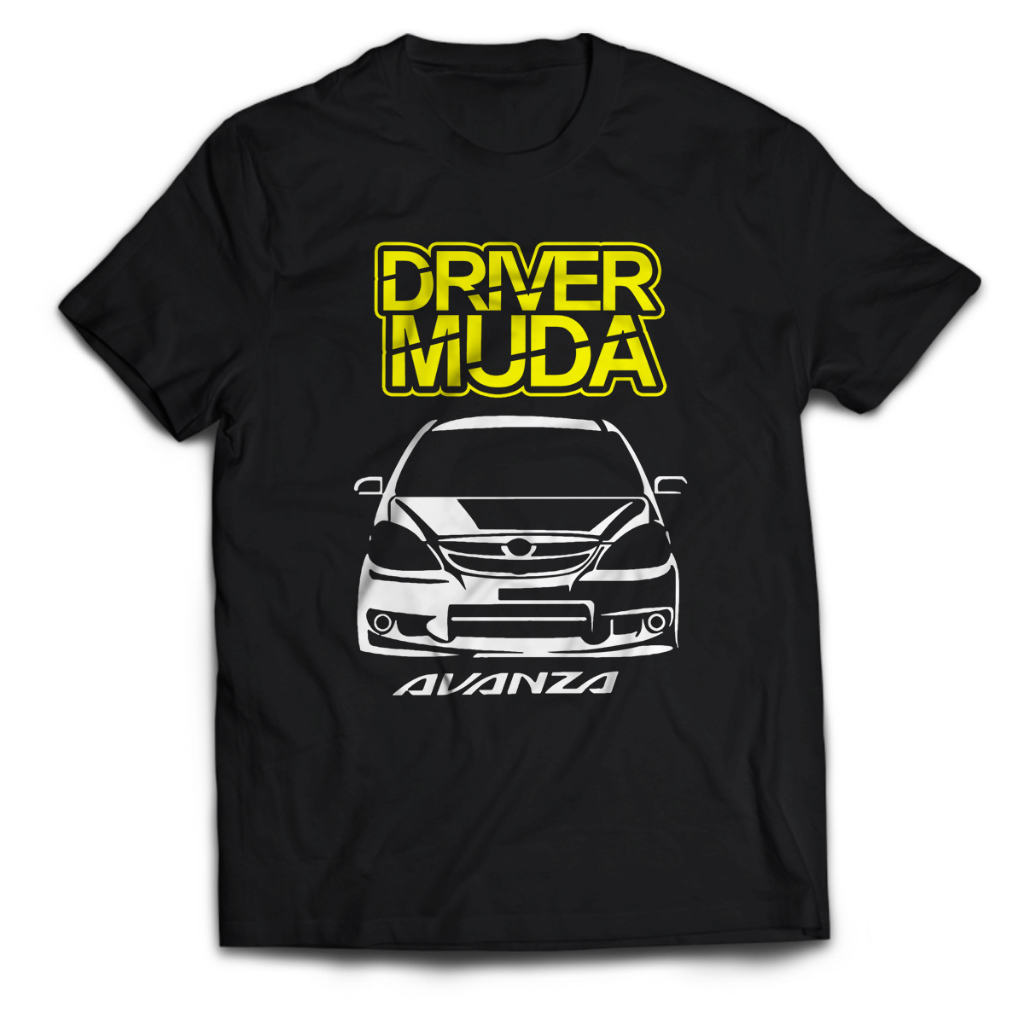 Kaos Distro NEW DRIVER MUDA AVANZA Cotton Combed Unisex Terlaris / Baju Driver Muda Komunitas Mobil