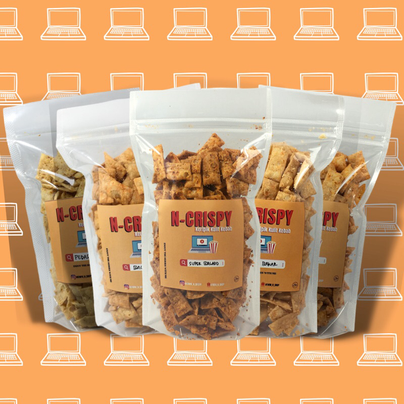 

Keripik Kulit Kebab N-Crispy 50-100gr (bukan dari kriwilan kulit kebab)