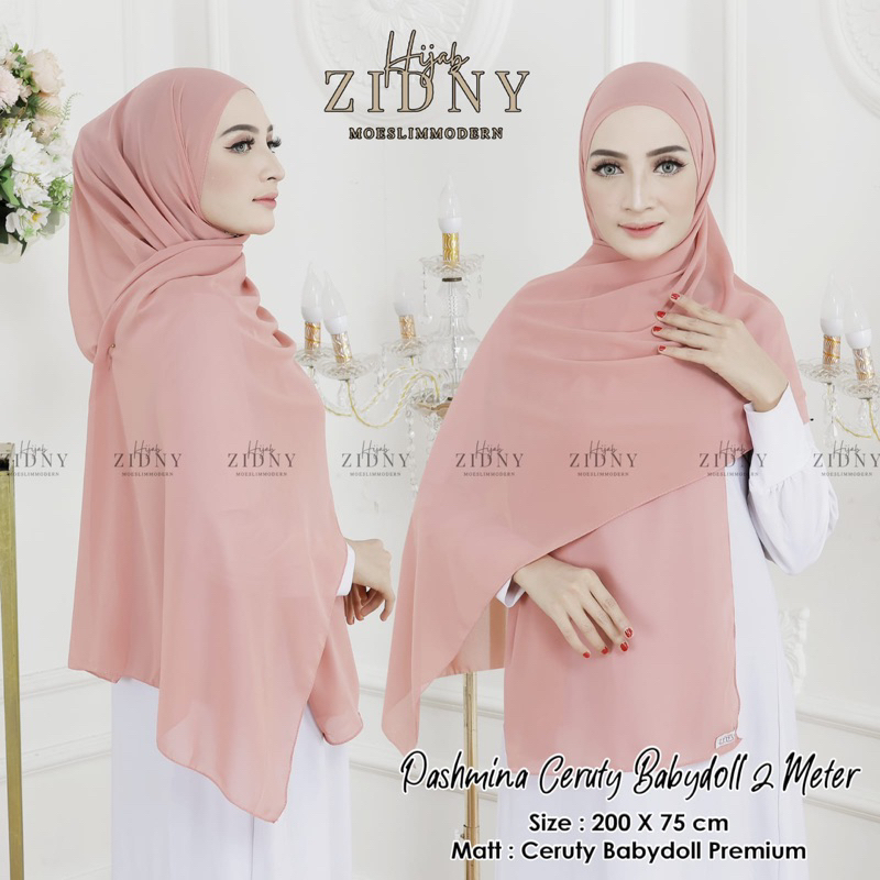 pashmina ceruty babbydoll premium ukuran 200cm x 75cm