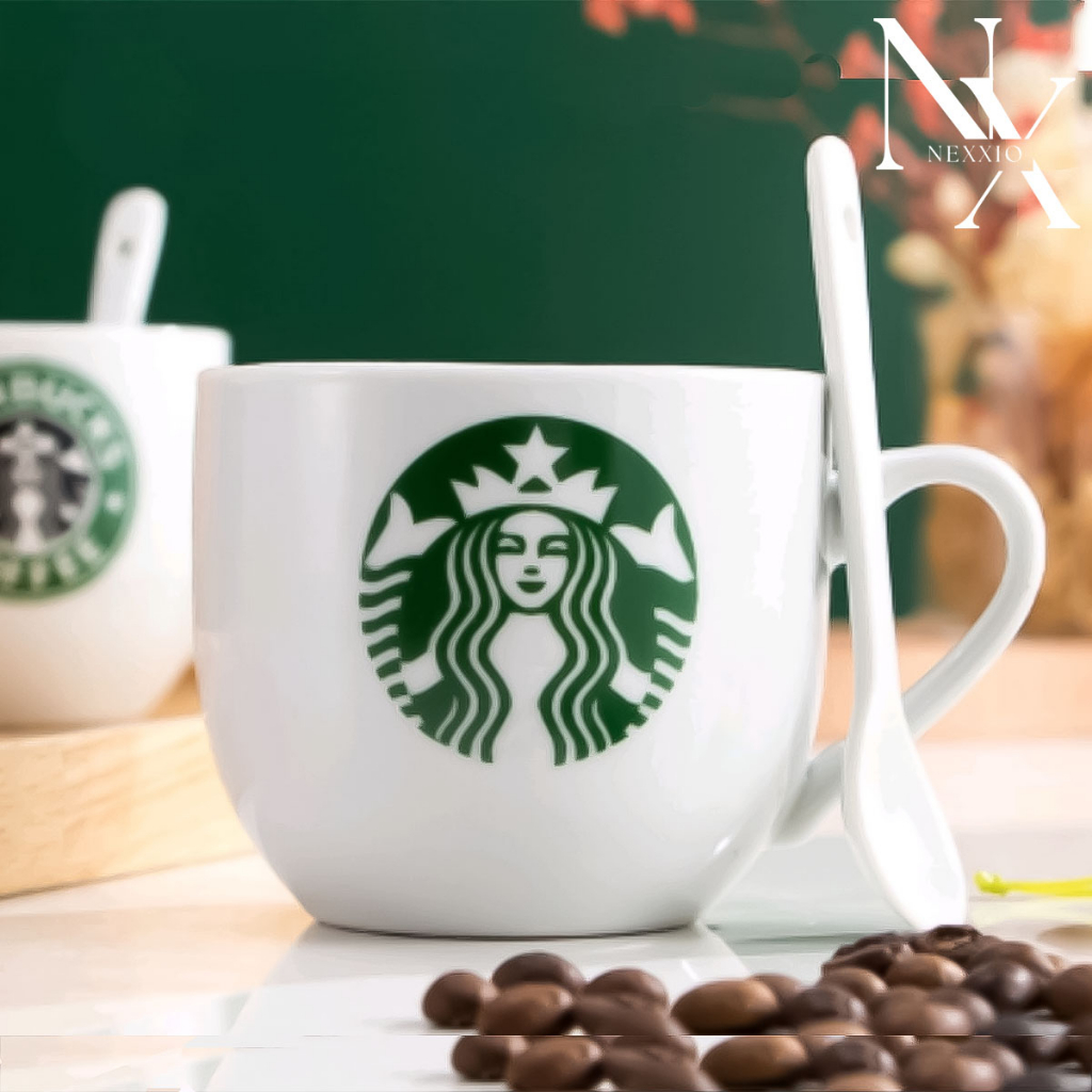 NEXXIO Gelas Cangkir Mug Keramik Starbuk / Gelas Set Strabucks Termurah / Coffee Cup / Cangkir Set Kopi.