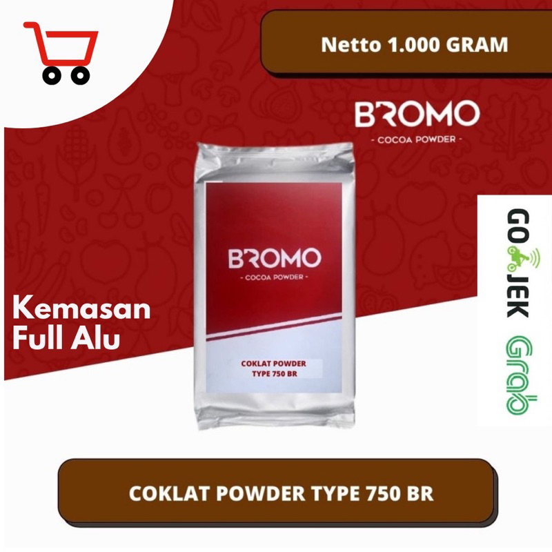 

BROMO Kakao Powder BR 750| Semi-Dark Coklat 100% ASLI Cocoa