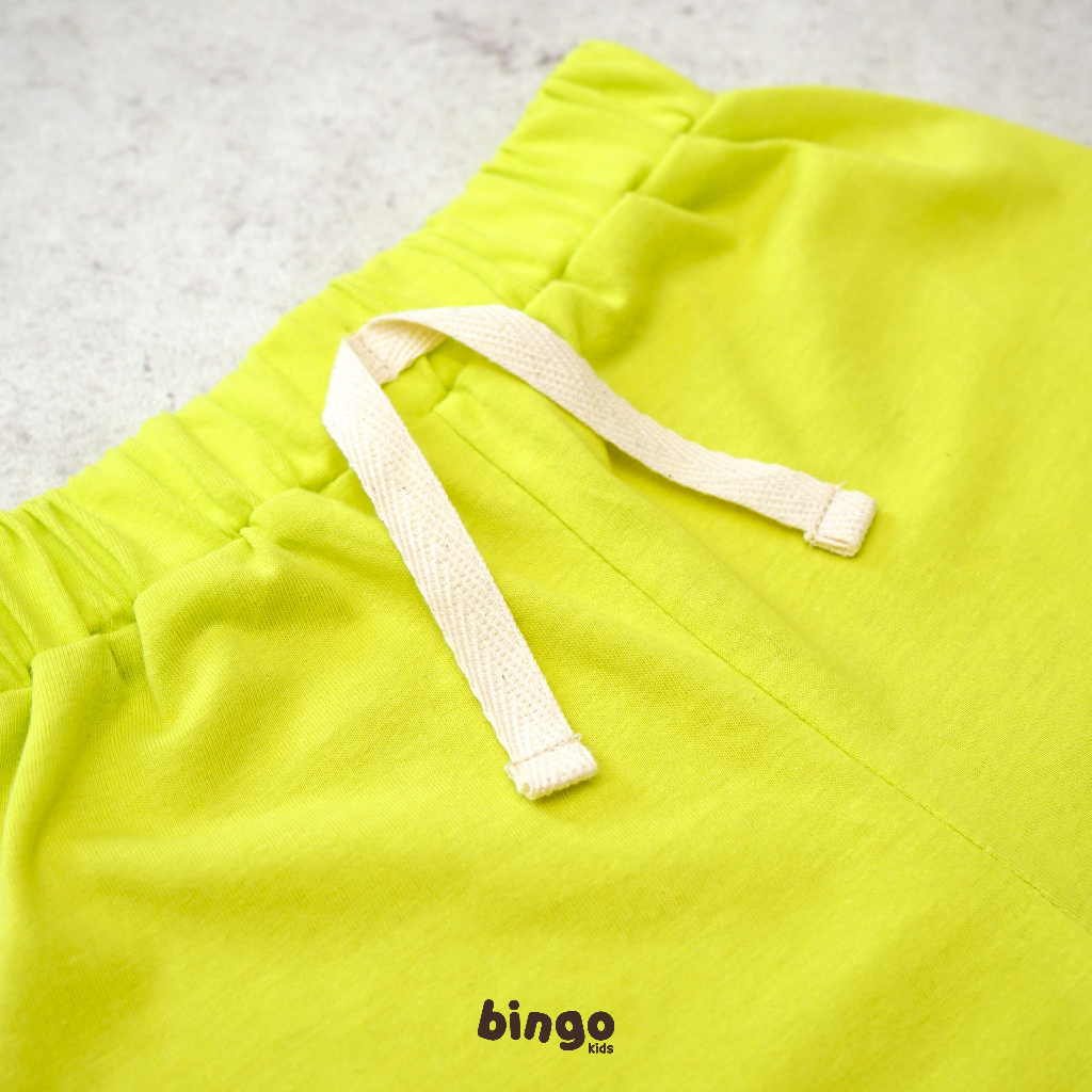 BINGOKIDS | COTTON SHORT PANTS / Celana Pendek Anak Balita / Celana 1-5 Tahun Anak Laki Perempuan Unisex Katun Premium Lime Stabilo Hijau Green Merah Bata Biru Langit Sky Blue Orange