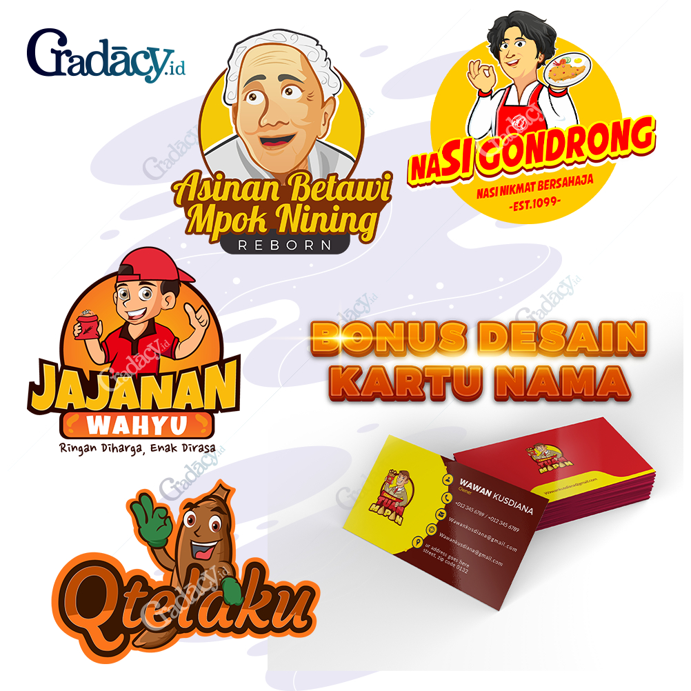 Jual Jasa Desain Logo Mascotmaskot Vector Kartun Olshop Makanan