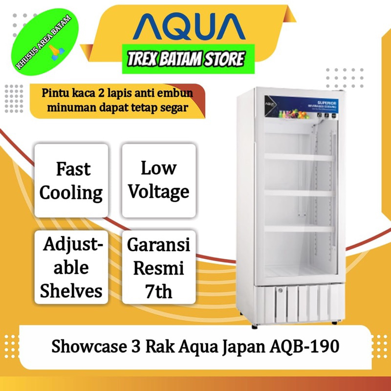 AQUA AQB-190 3 RAK SHOWCASE (BATAM)