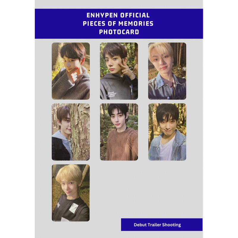 OFFICIAL BORDER DAY ONE PHOTOCARD ENHYPEN PIECES OF MEMORIES PIECE OF MEMORIES POM OFFICIAL PHOTOBOO
