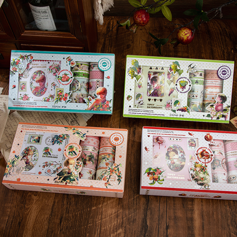 

Stiker Premium Washi Karakter tape set Gift Package tape Set Note DiY Scrapbook dan Jurnal