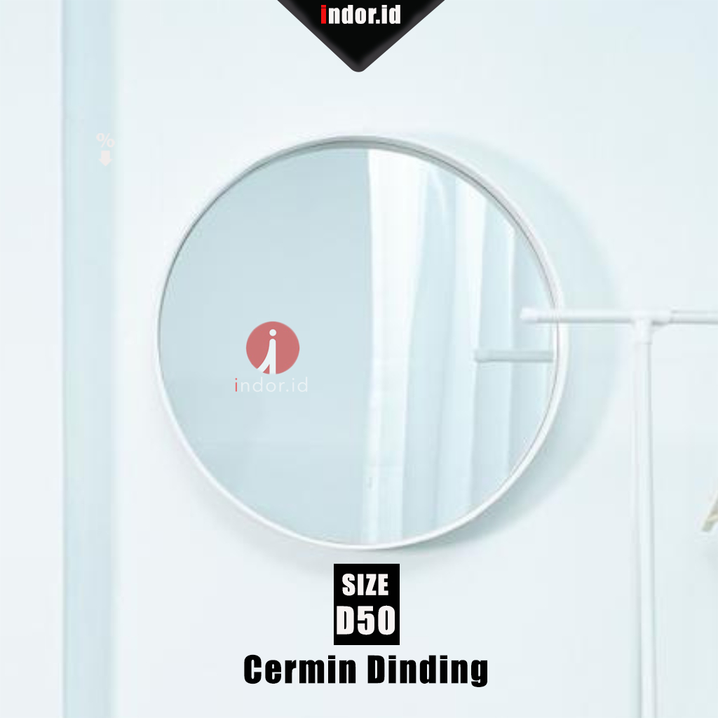 CERMIN BULAT BESAR 50cm Kaca DINDING AESTHETIC