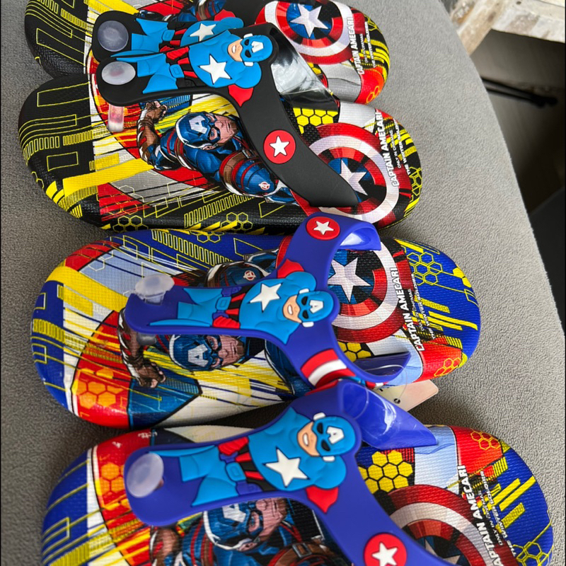 SANDAL SLOP ANAK IMPORT KARET CAPTAIN AMERICA