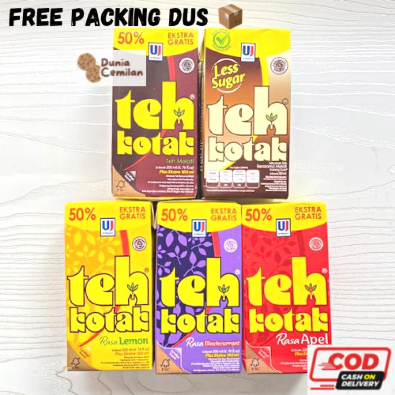 [TERMURAH!!] Teh Kotak 300ml ( Teh Manis Enak Praktis Murah 200ml FREE 100 ml)