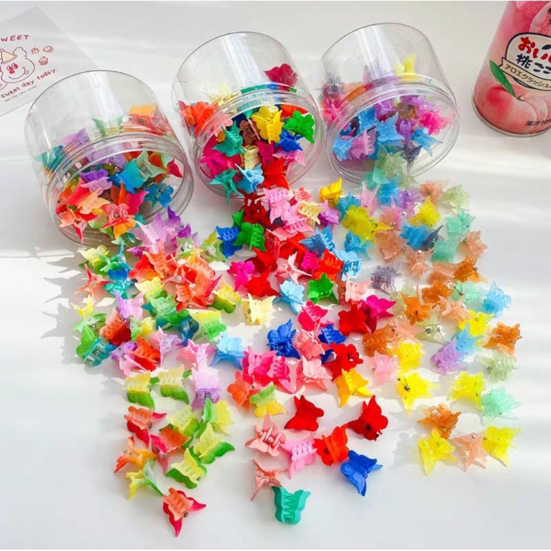 [30pcs] Jepit Rambut Anak Mini Bentuk Kupu Set isi 30pcs Jepitan Poni Rambut Jepit Kutu Doff Baby Hair Clips