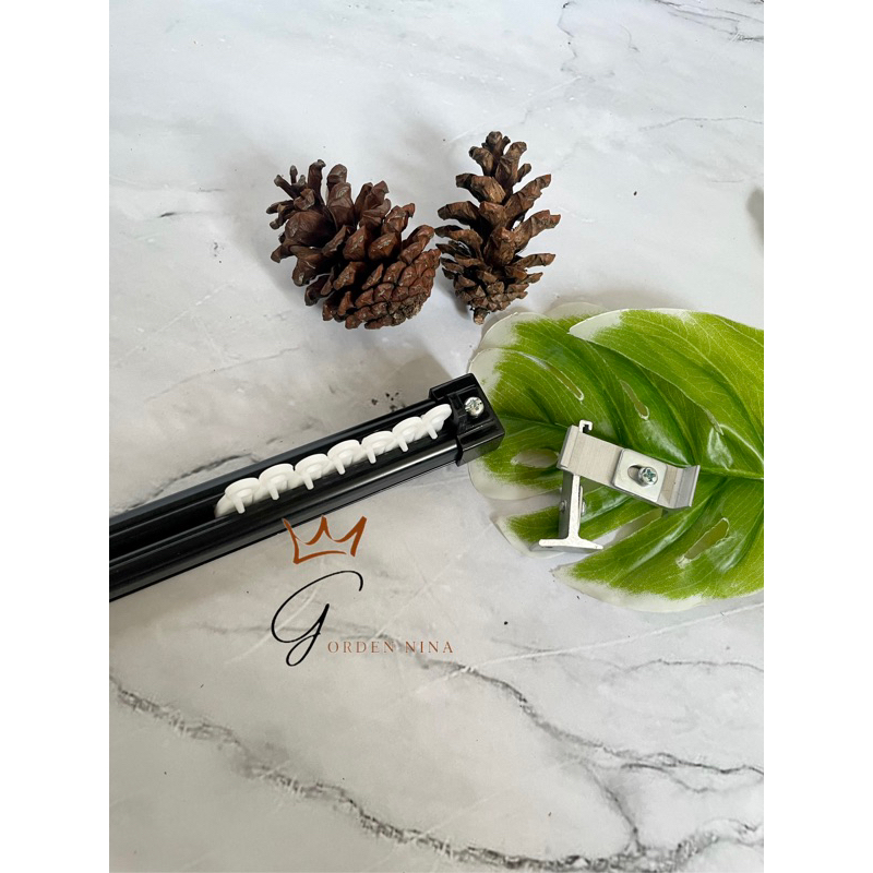 Set Rel Vitrase Gorden / Tiang Vitrase Gorden / Rel Alumunium