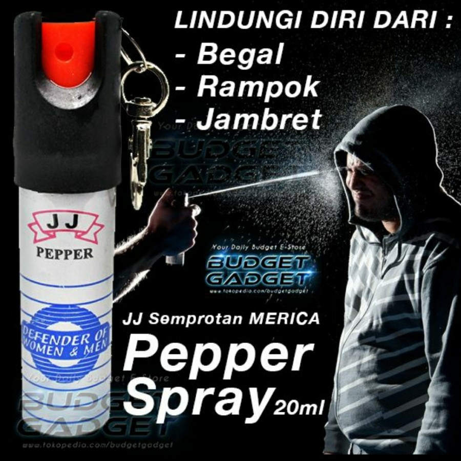 Semprotan Gas Air Mata JJ Guard Pepper Spray 20ml Pelindung Wanita