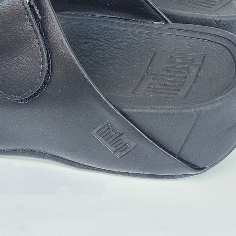 Fitflop Dass Slide Leather Sandal Kulit Adjustable Two Strap Selop Slip On