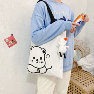Image of thu nhỏ CHIKOISME - SNOW Totebag Dinir Wanita Pria Remaja Motif Panda Tote Bag Korean Style #3