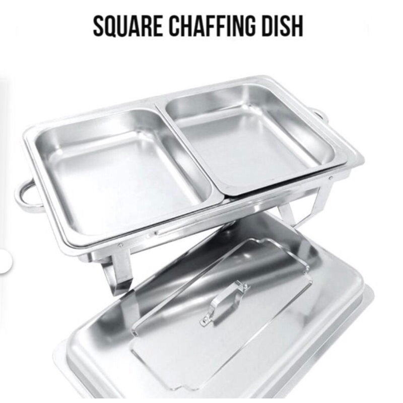 TOP CHAFING DISH WADAH SAJI BUFFET PRASMANAN STAINLESS 2 SEKAT TEBAL MURAH!