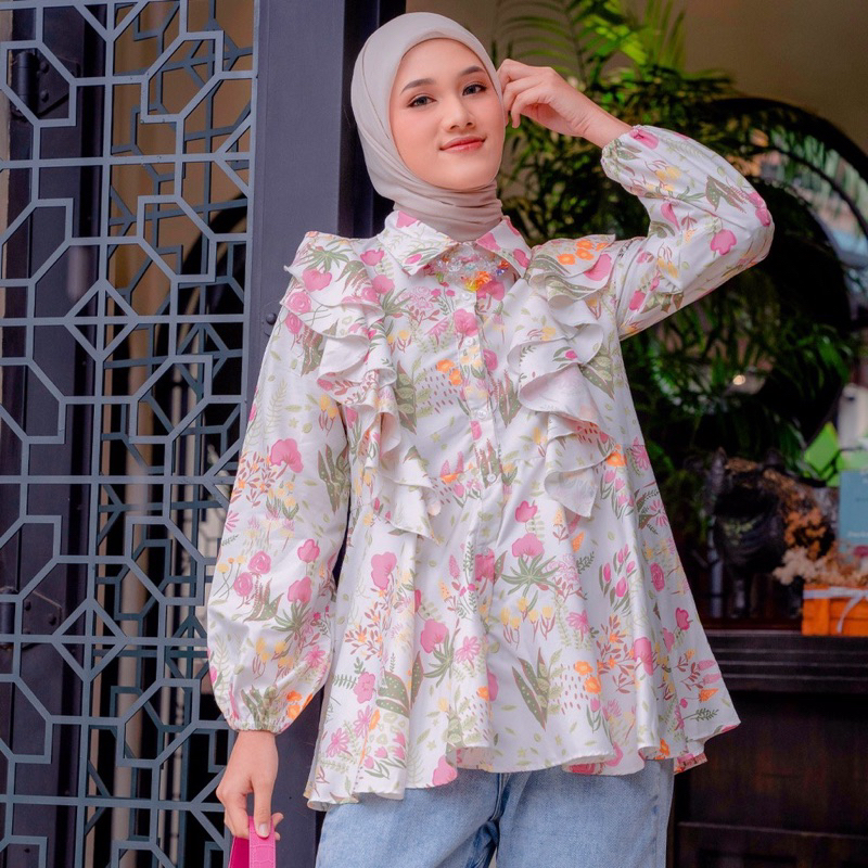 Qiandra Multicolor Blossom Top HijabChic