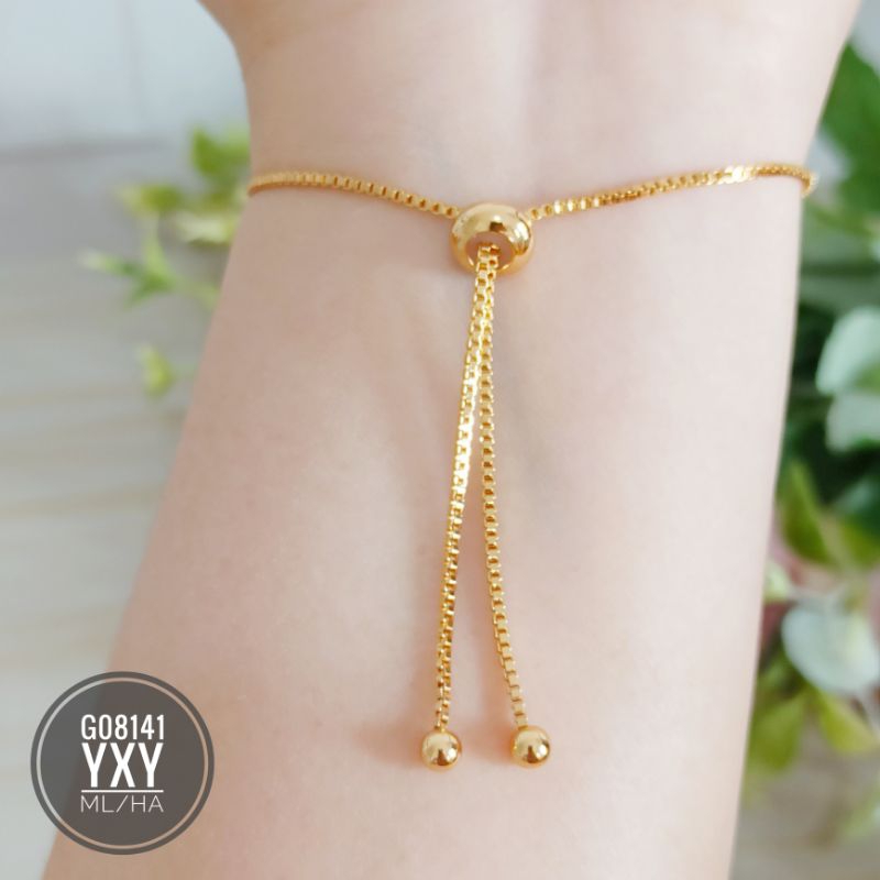 Gelang Serut Fuji yaxiya permata zircon gold G08141