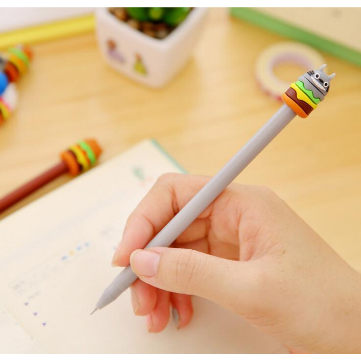 Pena Hamburger Cartoon Pulpen Burger Unik Pen Burger Kartun Line Stationary Alat Tulis Sekolah 442