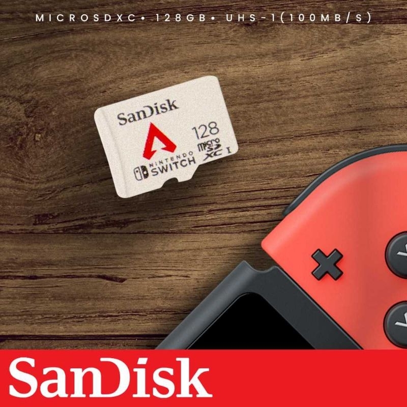 Sandisk MicroSDXC Nintendo Switch UHS-1 (100MB/s) SDSQXAO 128GB Merah