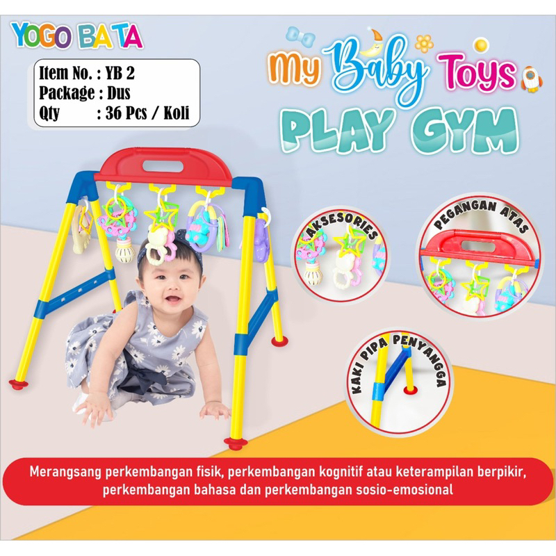 Jc Mainan Bayi Baby Play Gym YB 2 Mainan Rattle Bayi Playgym