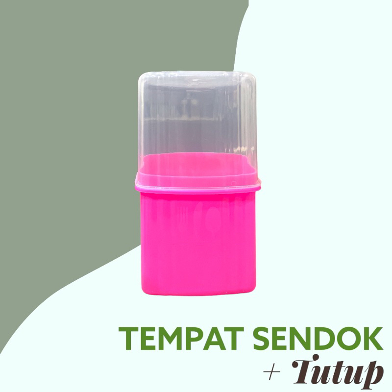 Tempat Sendok dan Garpu Dengan Tutup NP / Tempat Sendok Tertutup /  Wadah Sendok Garpu Murah