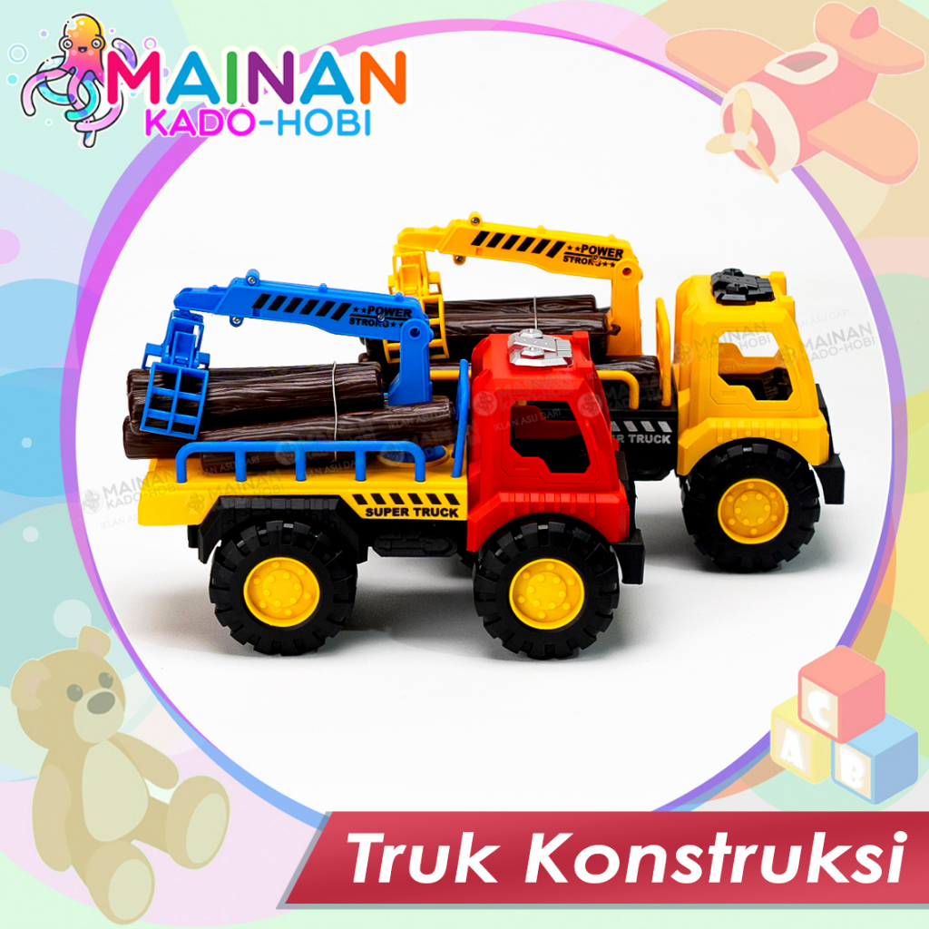 HADIAH MAINAN ANAK COWOK MINIATUR DIECAST EXCAVATOR TRUK KONSTRUKSI