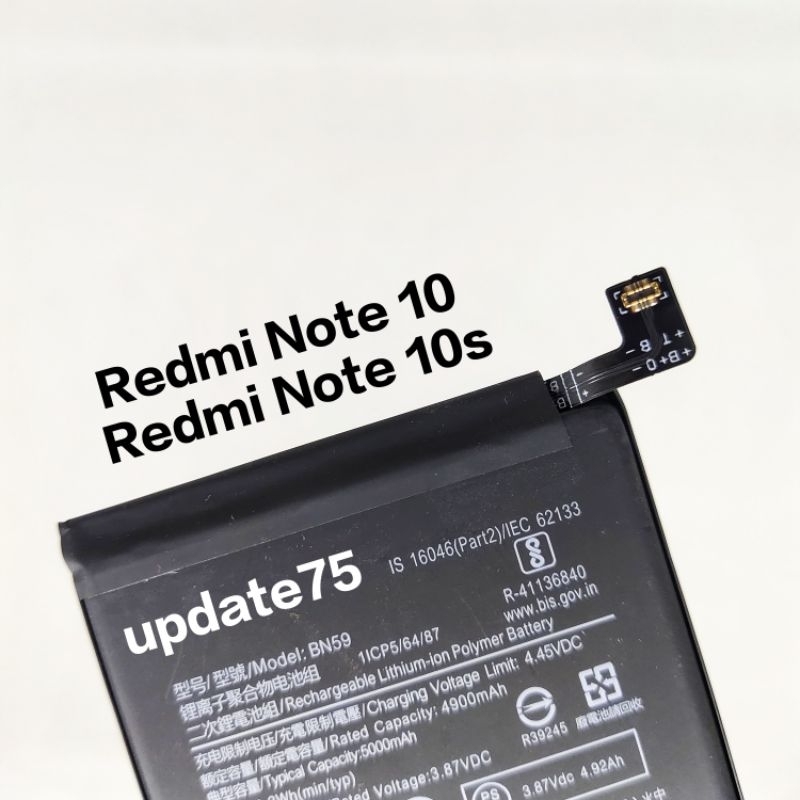 Baterai batre Xiaomi Redmi Note 10 4G Redmi note 10S 4G BN59 original