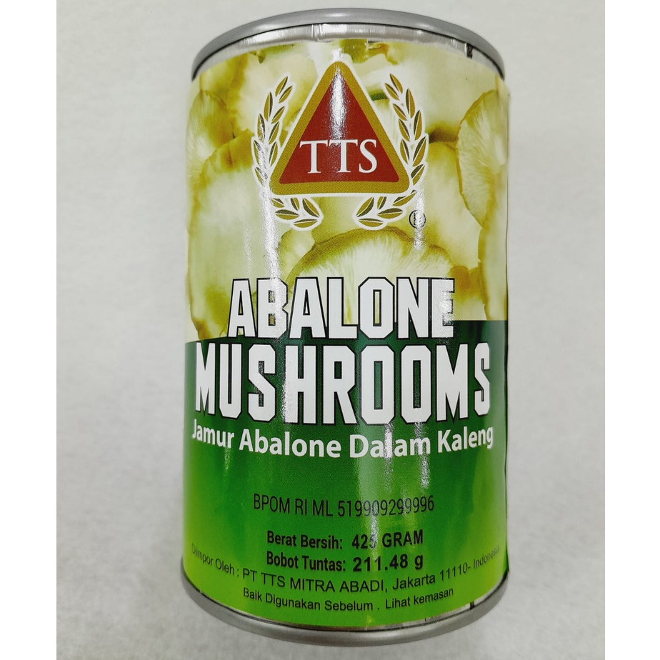 TTS Jamur Tiram Abalone Mushroom 425gr Jamur Kaleng