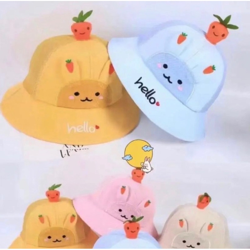 Topi Bucket Baby Kelinci Import Wortel