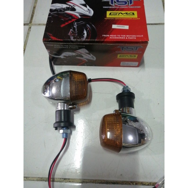 Sen Sein Riting Sepeda Motor Model Ninja RR R Hitam Chrom Crom Gloss Warna Kuning Tad Set