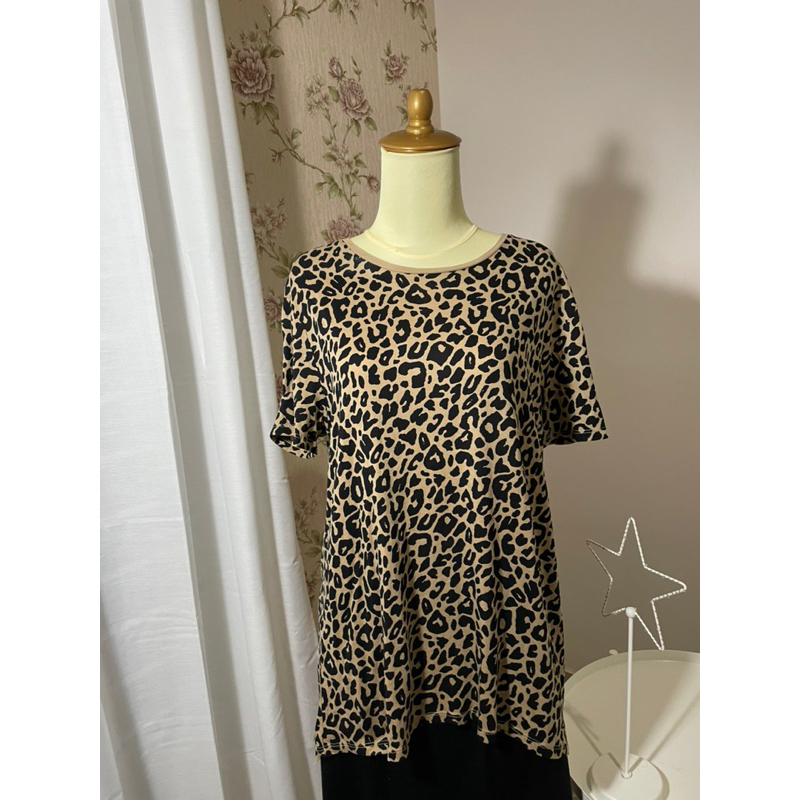zara leopard shirt preloved