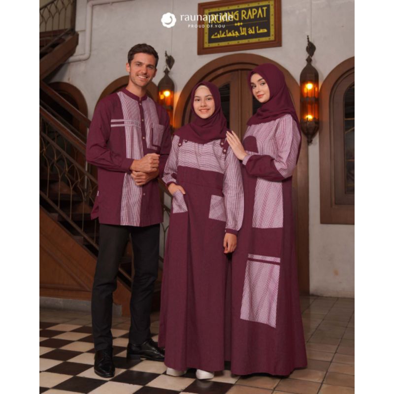 Couple Keluarga Rauna terbaru / RGD RKK RGR 56 MAROON/ Sarimbit 2023